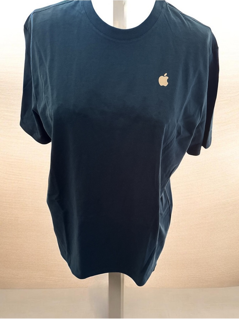 Apple Navy Crewneck T-Shirt with Small white Logo